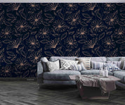 3D Hand Drawn Black Floral Wall Mural Wallpaper LQH 14- Jess Art Decoration