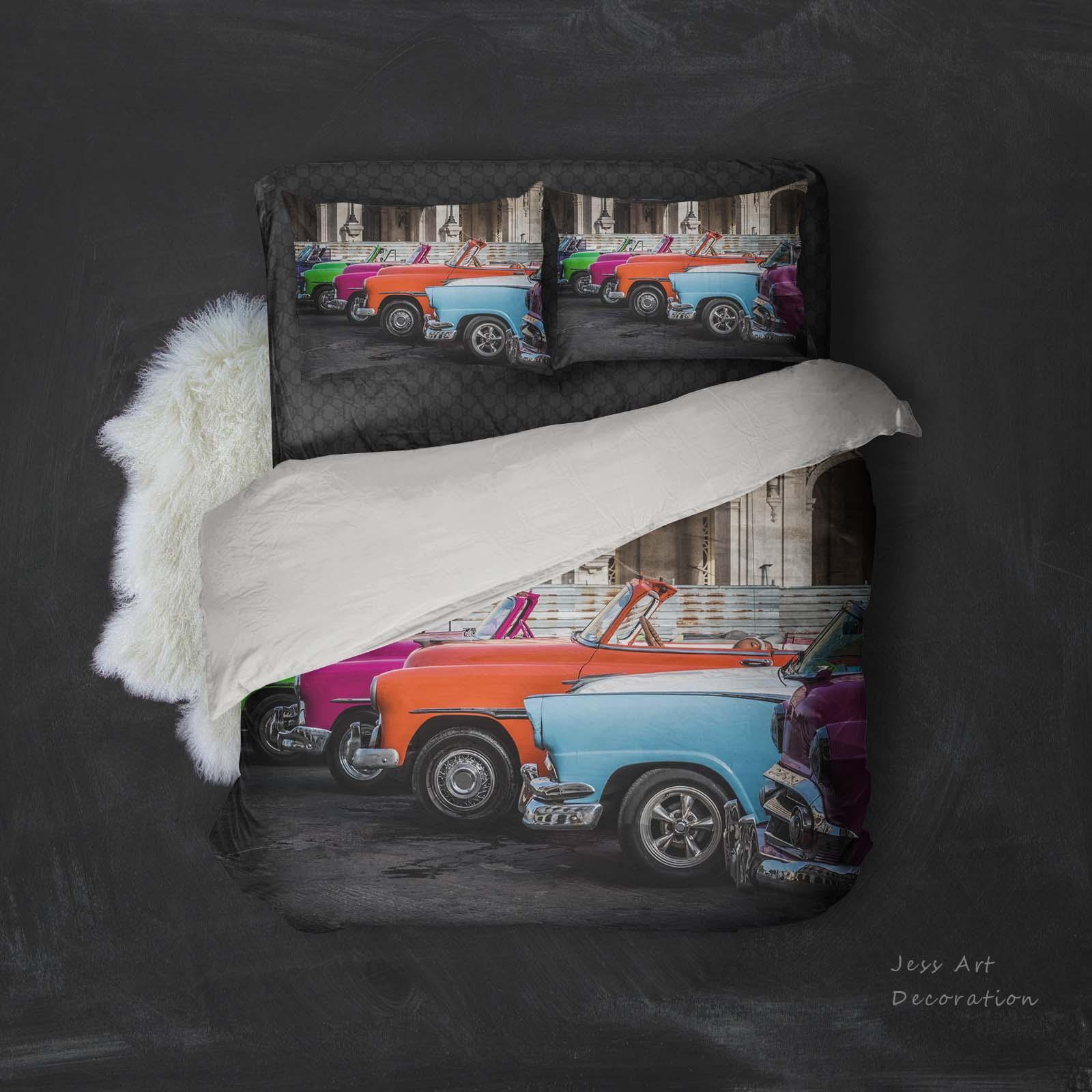 3D Car Quilt Cover Set Bedding Set Pillowcases 39- Jess Art Decoration