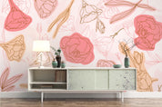 3D Watercolor Pink Floral Wall Mural Wallpaper 42- Jess Art Decoration