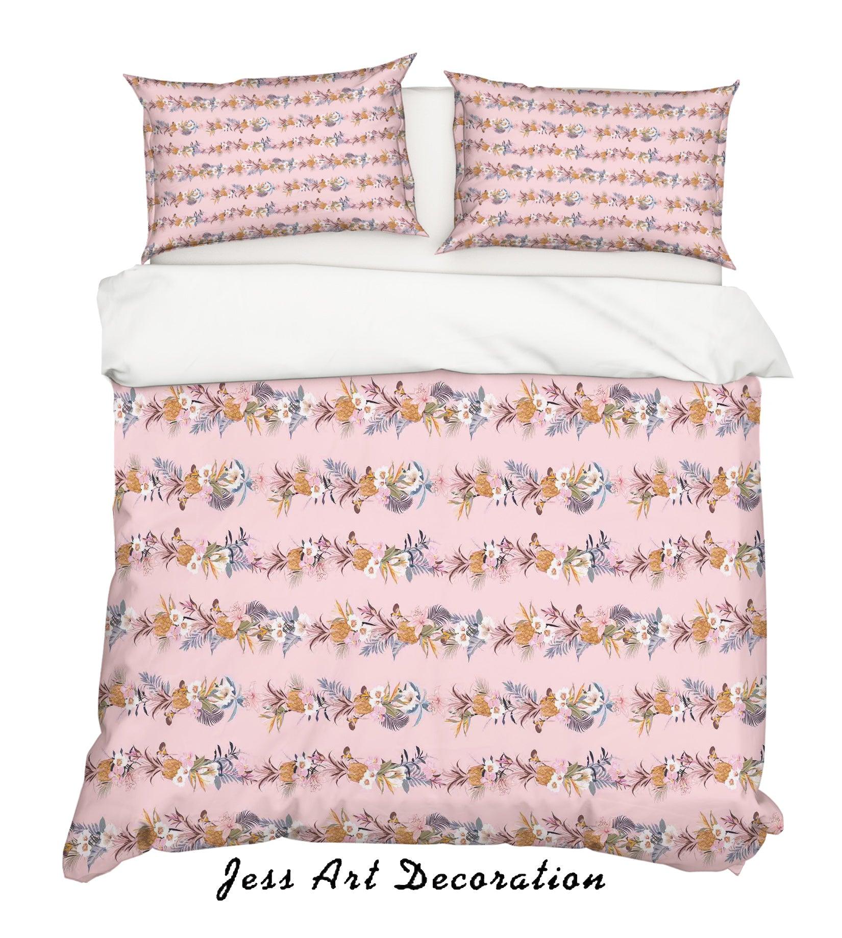 3D Leaves Floral Pattern Quilt Cover Set Bedding Set Duvet Cover Pillowcases WJ 6885- Jess Art Decoration