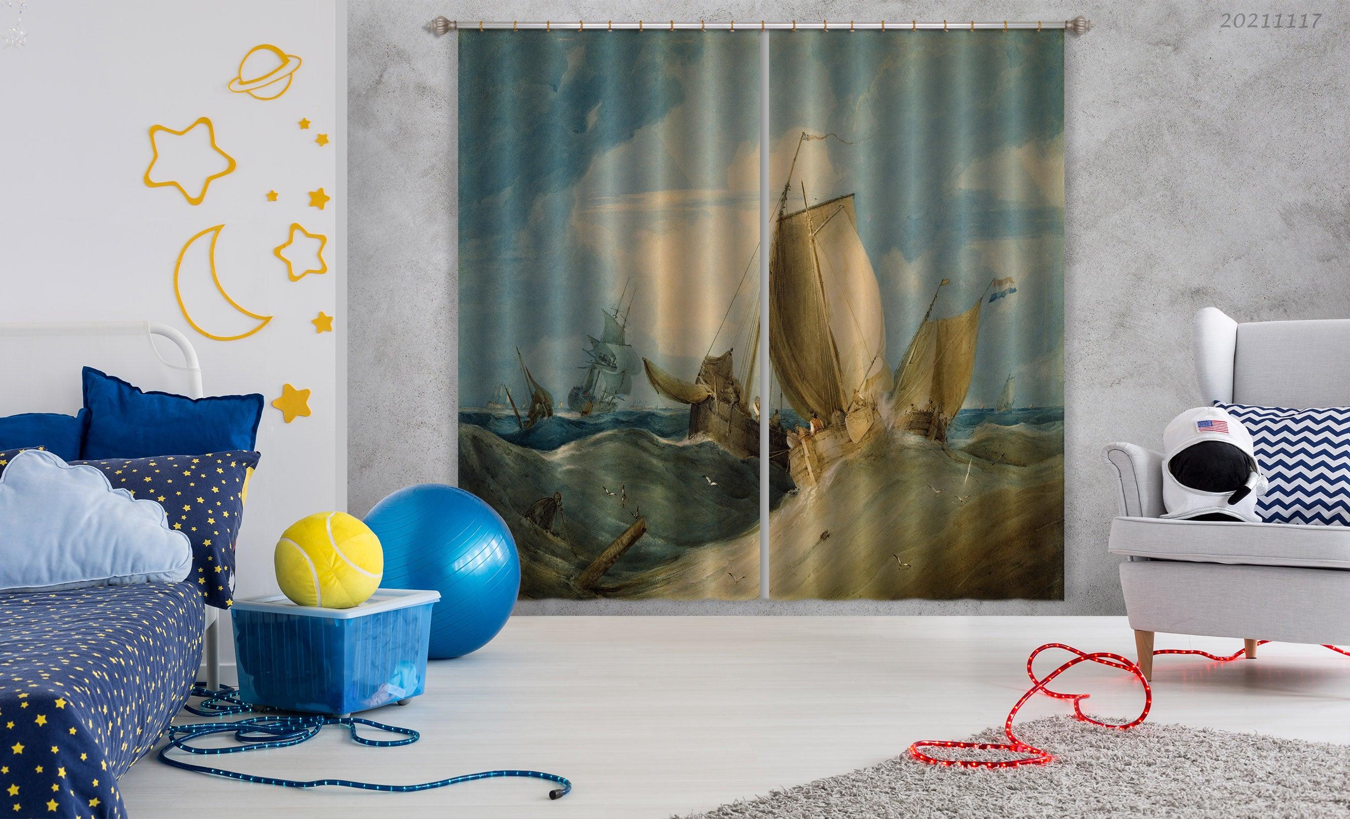 3D Birmingham Museum Oil Painting Curtains and Drapes LQH 52- Jess Art Decoration