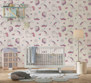 3D Cartoon Animal Unicorn Rainbow Wall Mural Wallpaper LQH 38- Jess Art Decoration