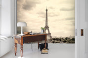 3D Old Photos Eiffel Tower Wall Mural Wallpaper 33- Jess Art Decoration