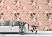 3D pink flowers wall mural wallpaper 1- Jess Art Decoration