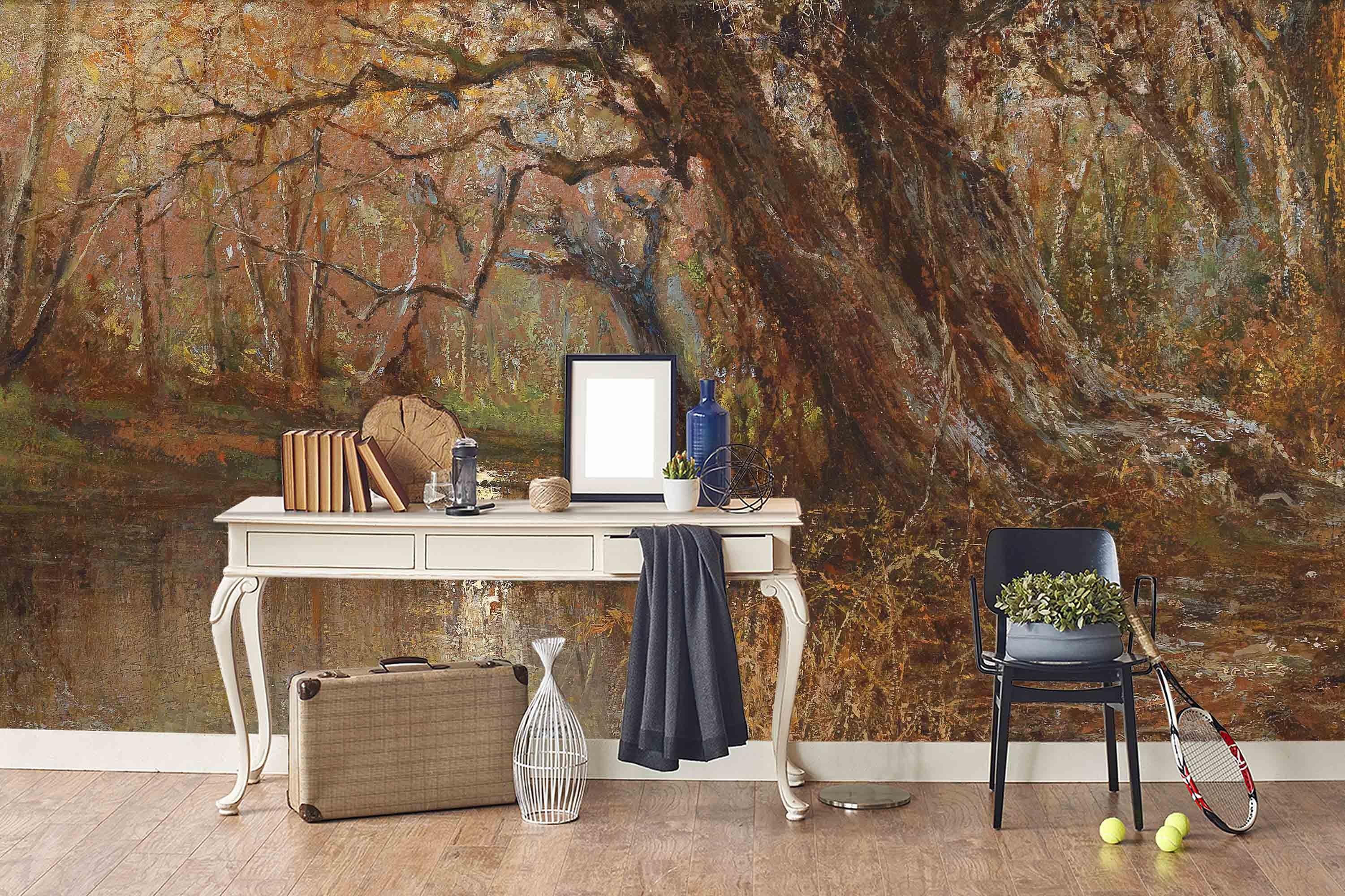 3D forest branch trunk oil painting wall mural wallpaper 29- Jess Art Decoration