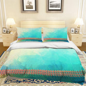3D Green Watercolor Fence Quilt Cover Set Bedding Set Pillowcases 66- Jess Art Decoration