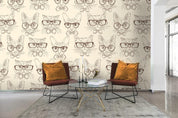 3D Cat Kitty Dog Glasses Wall Mural Wallpaper 56- Jess Art Decoration