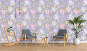 3D Hand Sketching Purple Floral Pattern Wall Mural Wallpaper LXL 126- Jess Art Decoration