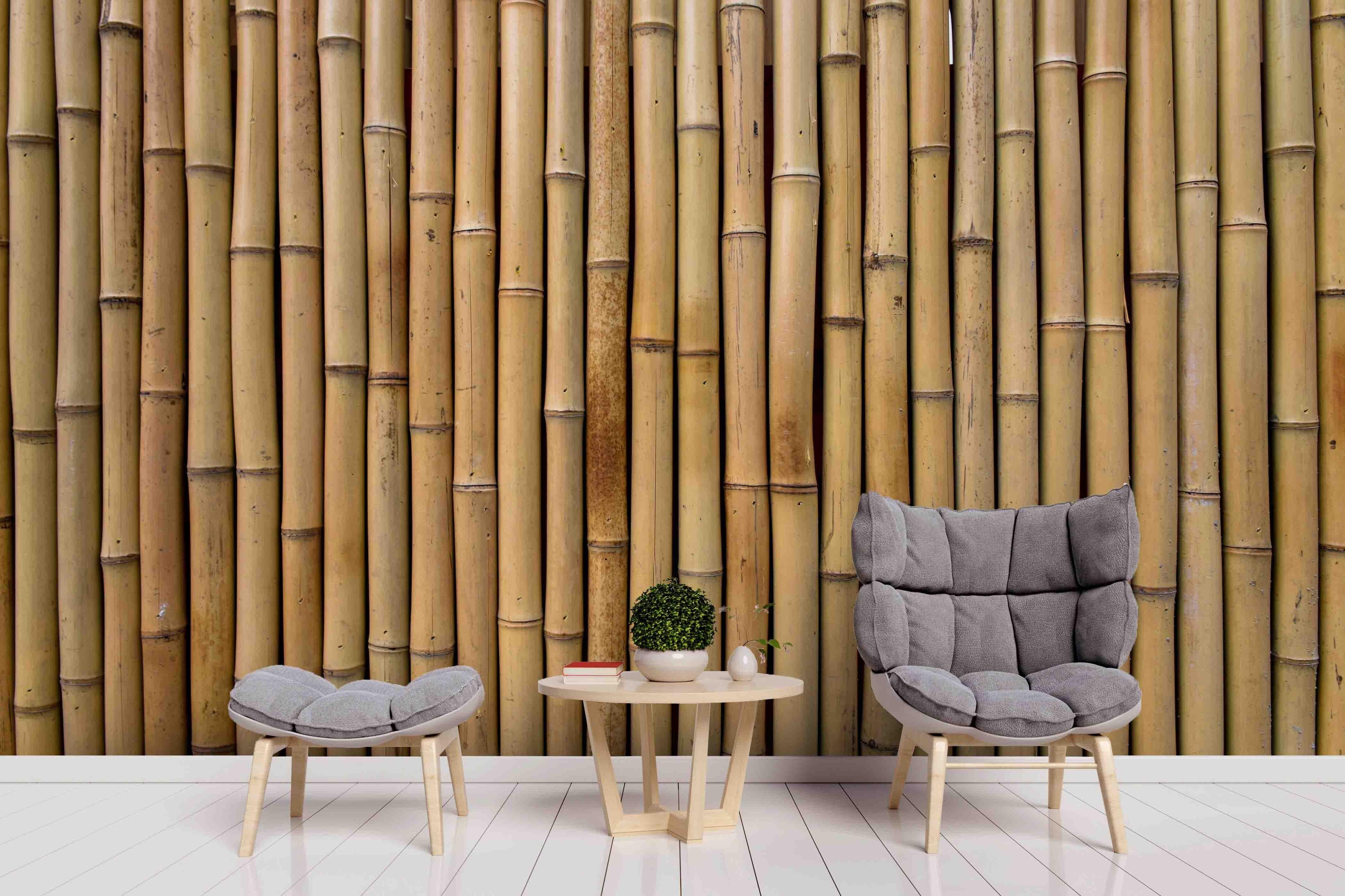 3D Bamboo Texture Wall Mural Wallpaper LQH 167- Jess Art Decoration