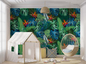 3D Tropical Green Leaf Floral Wall Mural Wallpaper GD 672- Jess Art Decoration