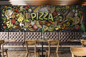 3D Fast Food Restaurant Pizza Background Wall Mural Wallpaper LQH 15- Jess Art Decoration
