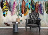 3D Modern Colorful Feather Wall Mural Wallpaper 60- Jess Art Decoration