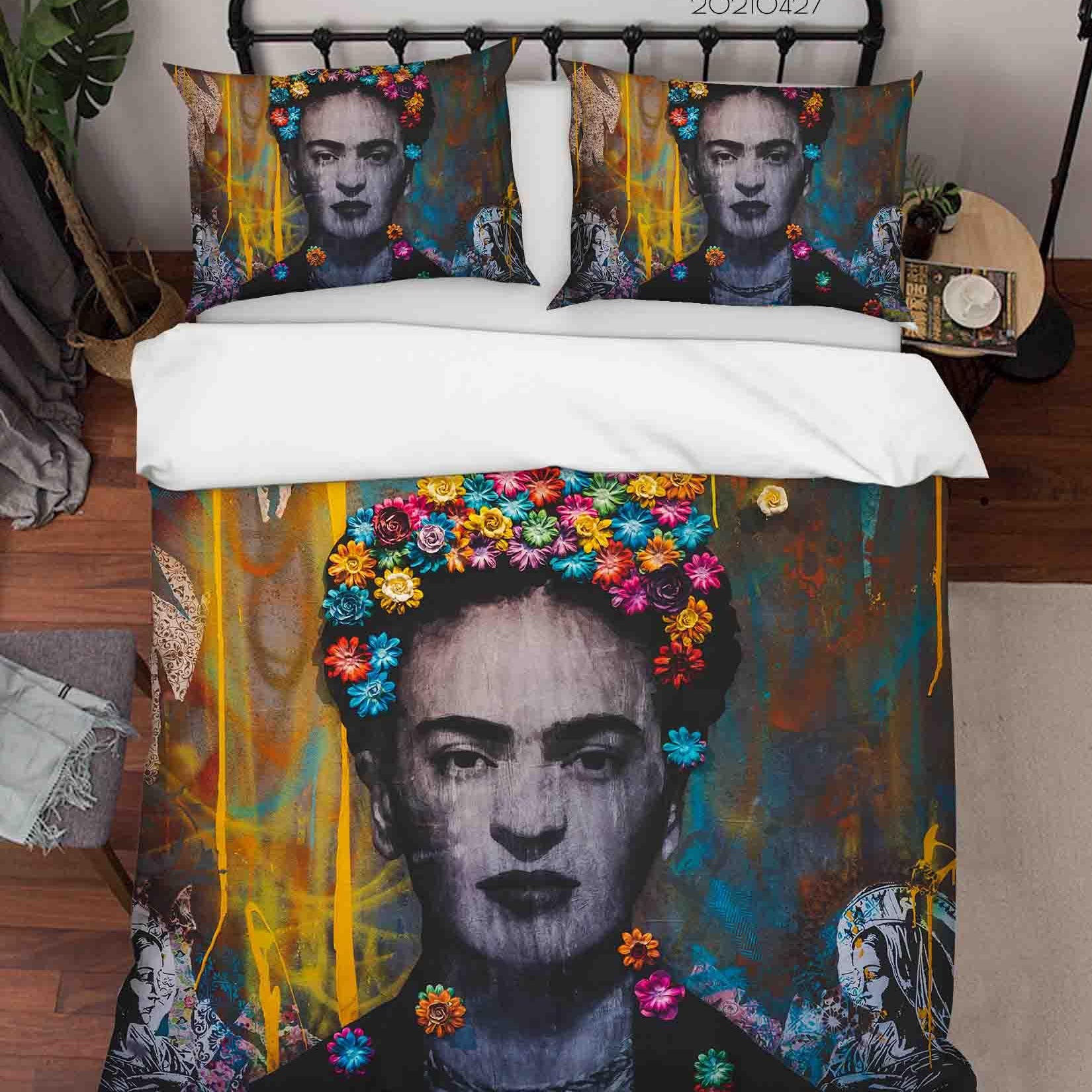 3D Abstract Artistic People Graffiti Quilt Cover Set Bedding Set Duvet Cover Pillowcases 89- Jess Art Decoration