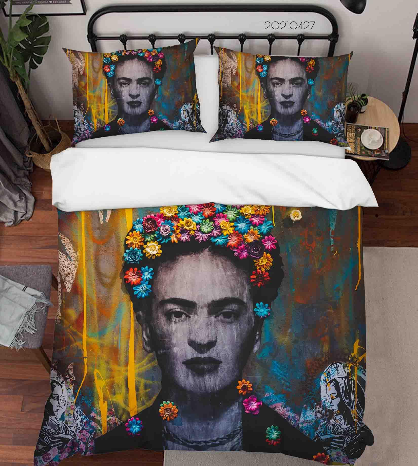 3D Abstract Artistic People Graffiti Quilt Cover Set Bedding Set Duvet Cover Pillowcases 89- Jess Art Decoration