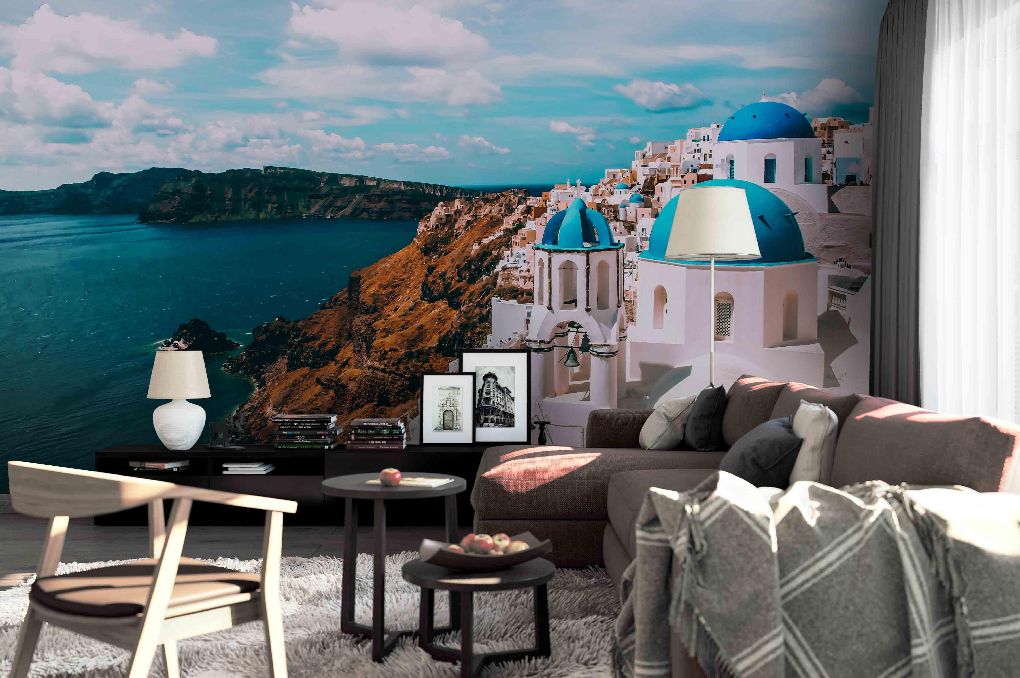 3D Aegean Sea Greece Coastal Wall Mural Wallpaper 85- Jess Art Decoration