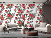 3D Vintage Baroque Art Blooming Peony Flowers Leaves Pattern Wall Mural Wallpaper GD 3632- Jess Art Decoration