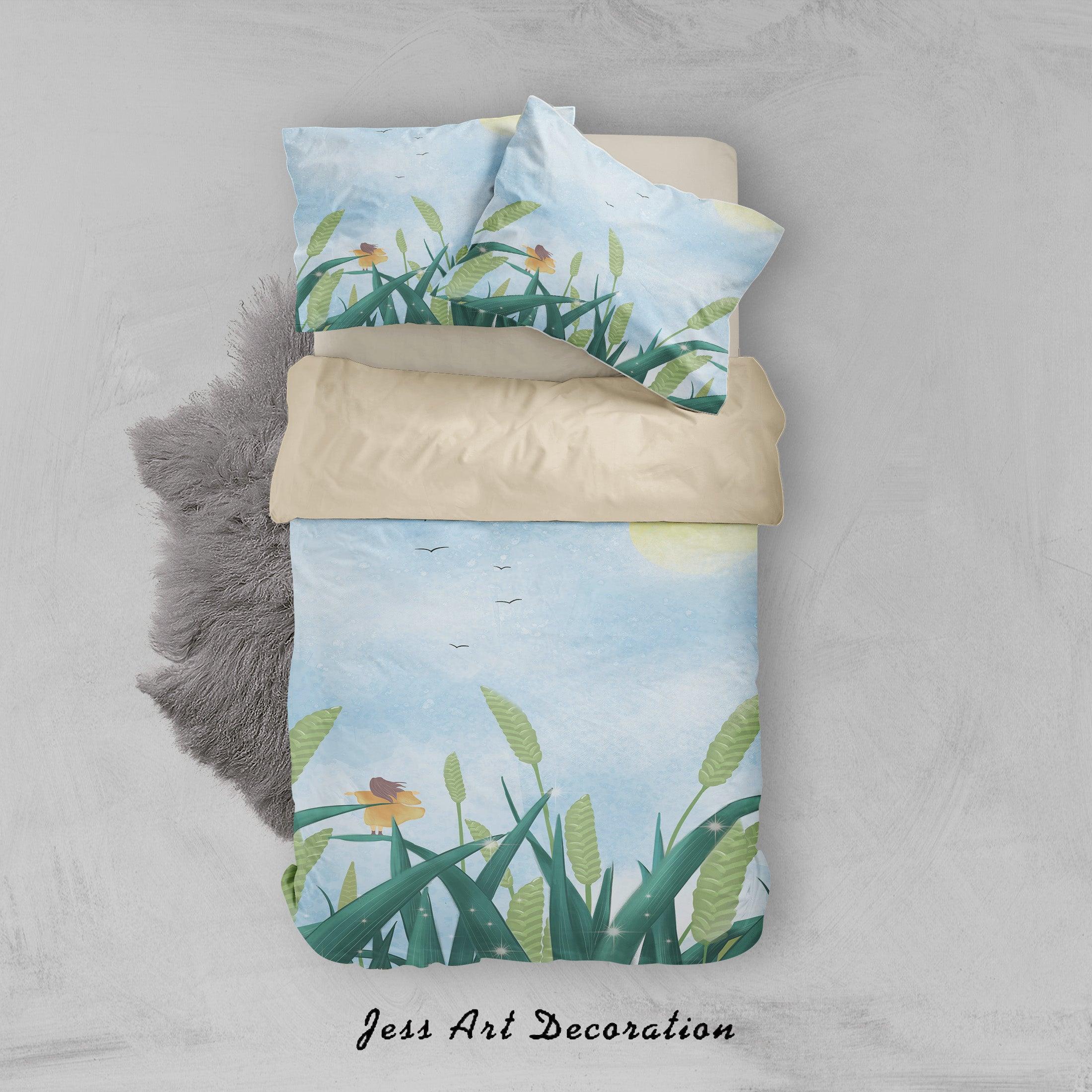 3D Wheat Sky Painting Quilt Cover Set Bedding Set Duvet Cover Pillowcases A407 LQH- Jess Art Decoration