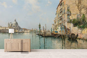3D urban canal oil painting wall mural wallpaper 50- Jess Art Decoration