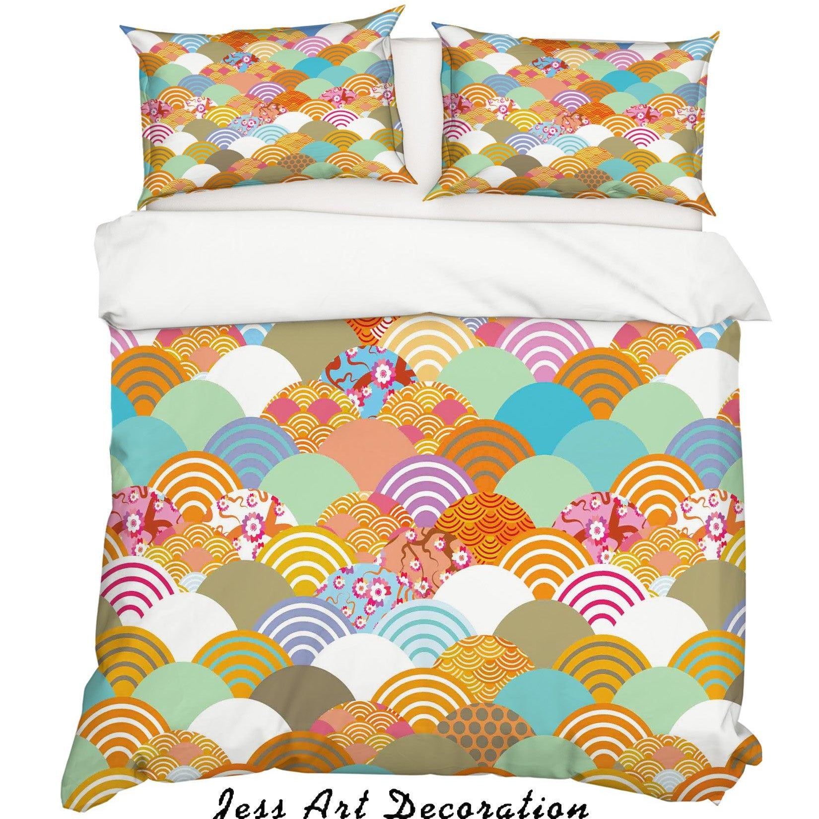 3D Abstract Forest Floral Quilt Cover Set Bedding Set Pillowcases 45- Jess Art Decoration