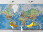 3D World Map Wall Mural Wallpaper WJ 6721- Jess Art Decoration