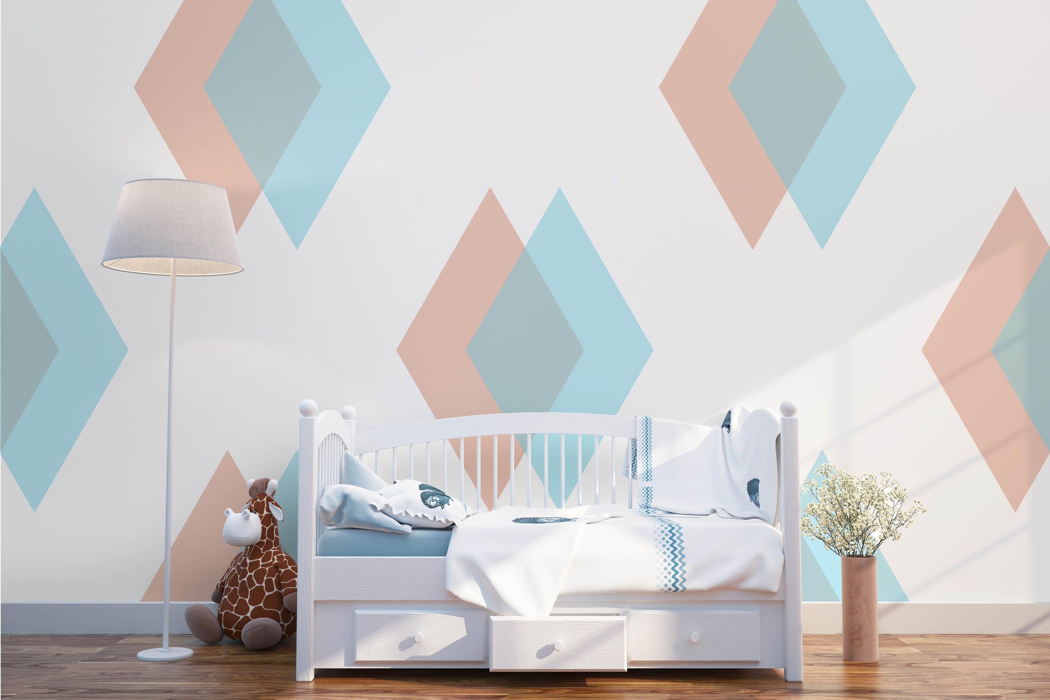 3D Diamond Green Wall Mural Wallpaper 159- Jess Art Decoration