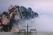 3D Mountain Rock Foggy Wall Mural Wallpaper 3776- Jess Art Decoration