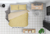 3D Yellow Lines Pattern Quilt Cover Set Bedding Set Duvet Cover Pillowcases SF127- Jess Art Decoration