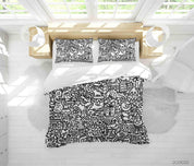 3D Cartoon Illustration Graffiti Quilt Cover Set Bedding Set Duvet Cover Pillowcases 59- Jess Art Decoration