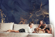 3D Abstract Marble Texture Dark Blue Wall Mural Wallpaper GD 92- Jess Art Decoration