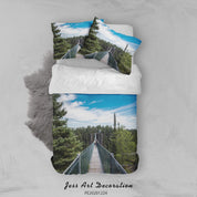 3D Sky Forest Suspension Bridge Quilt Cover Set Bedding Set Duvet Cover Pillowcases 111 LQH- Jess Art Decoration