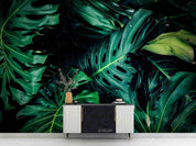 3D Tropical Green Leaf Wall Mural Wallpaper LQH 14- Jess Art Decoration