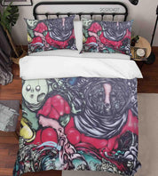 3D Abstract Art Graffiti Quilt Cover Set Bedding Set Duvet Cover Pillowcases 149- Jess Art Decoration