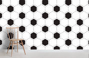 3D Black White Football Surface Wall Mural Wallpaper 81- Jess Art Decoration