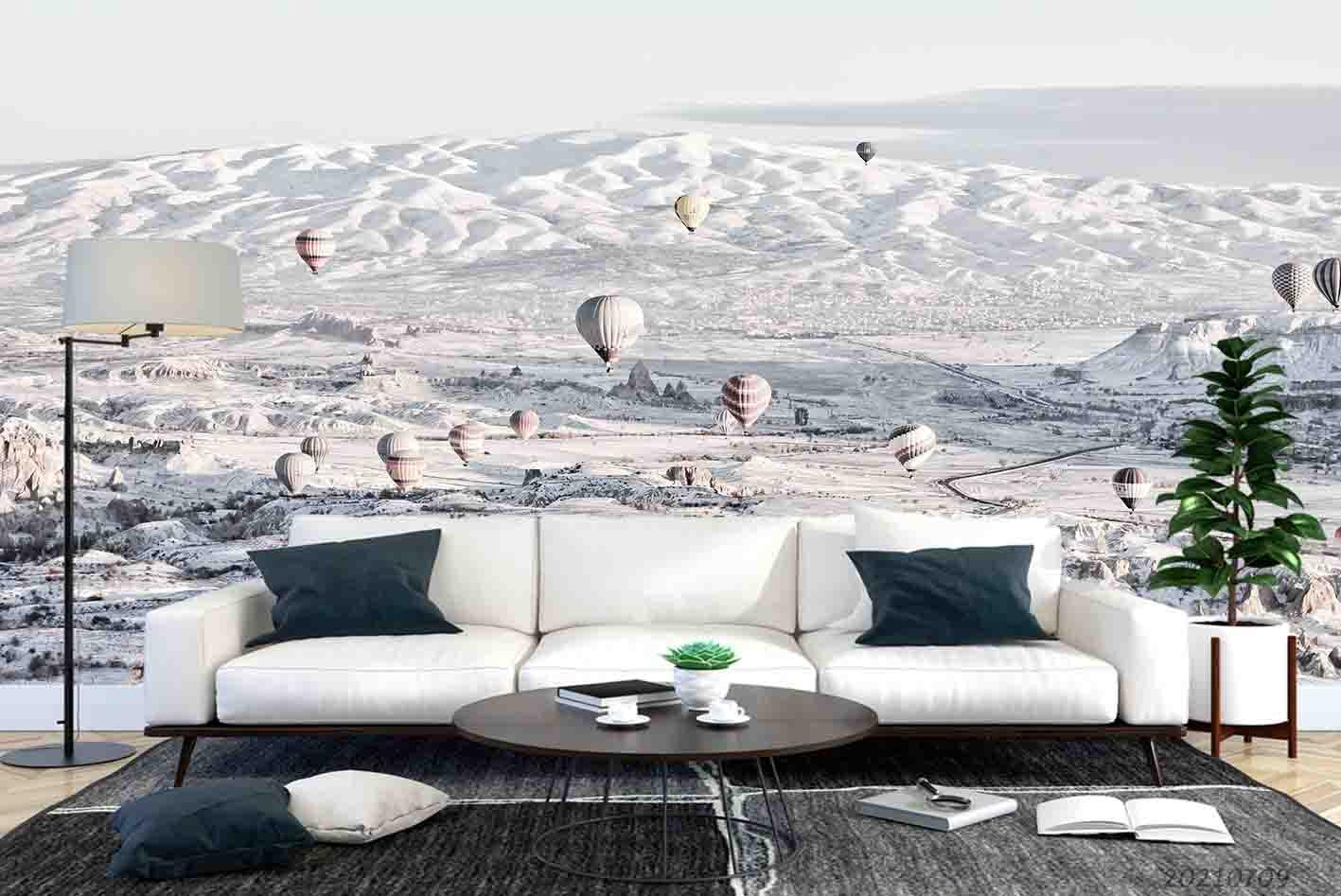 3D Turkey Hot Air Balloon Wall Mural Wallpaper SWW4382- Jess Art Decoration