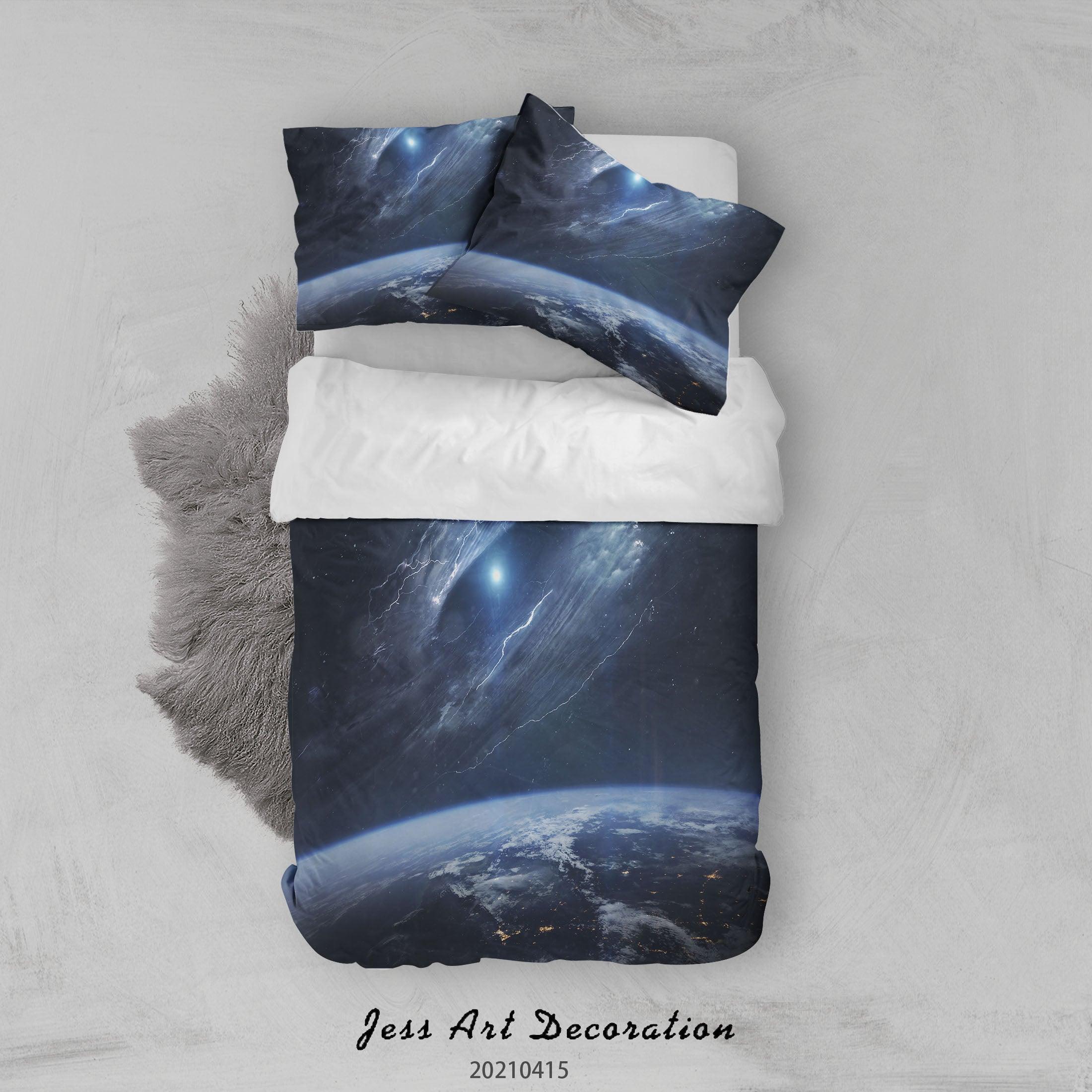 3D Universe Space Planet Quilt Cover Set Bedding Set Duvet Cover Pillowcases 163- Jess Art Decoration