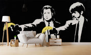 3D Two Novel Characters black white novel character mural wall mural wallpaper for living room