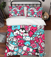 3D Abstract Illustration Art Doodle Quilt Cover Set Bedding Set Duvet Cover Pillowcases 98- Jess Art Decoration