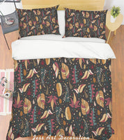 3D Brown Leaves Quilt Cover Set Bedding Set Pillowcases 110- Jess Art Decoration