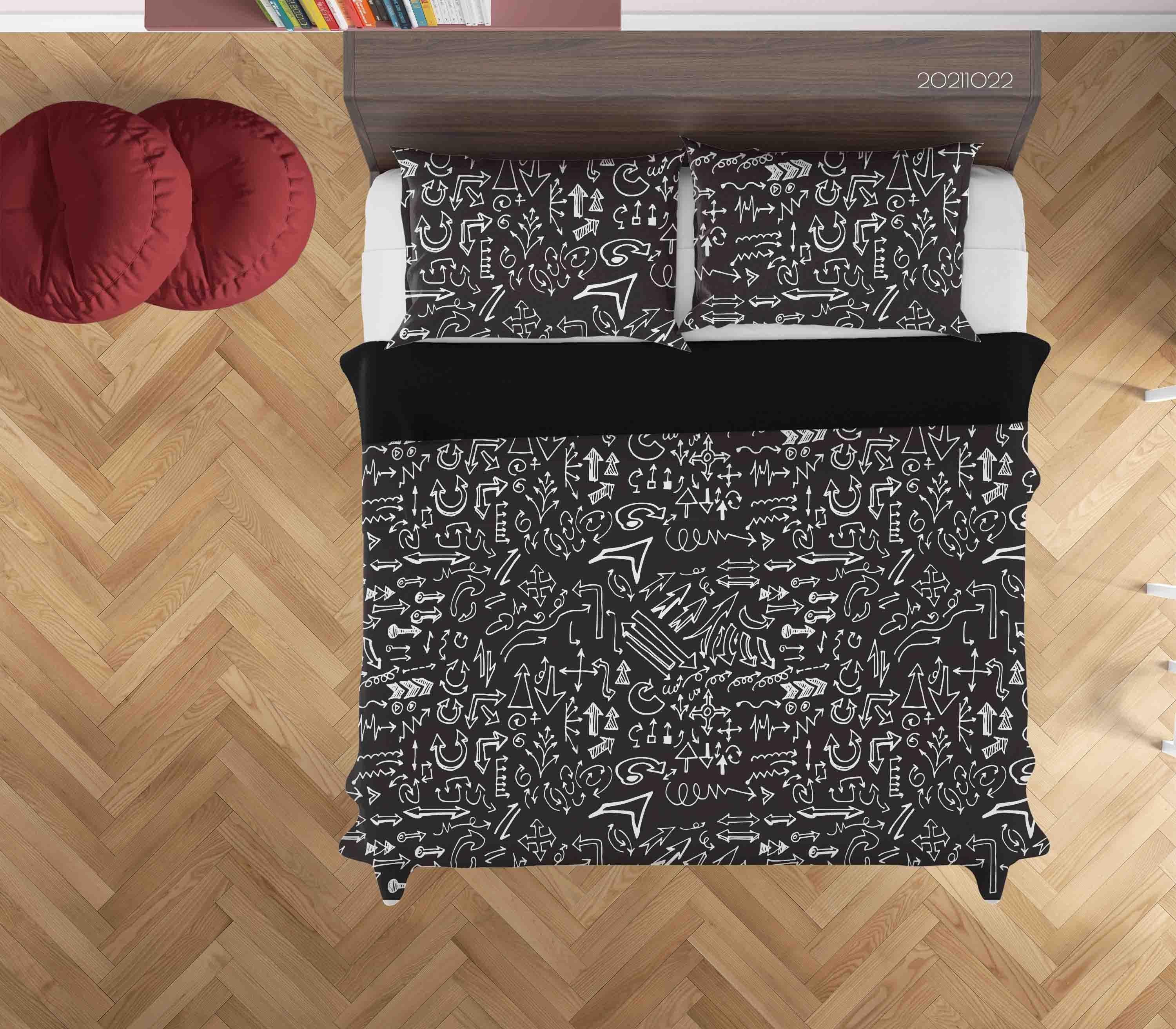 3D Abstract Funny Illustration Doodle Quilt Cover Set Bedding Set Duvet Cover Pillowcases 21- Jess Art Decoration