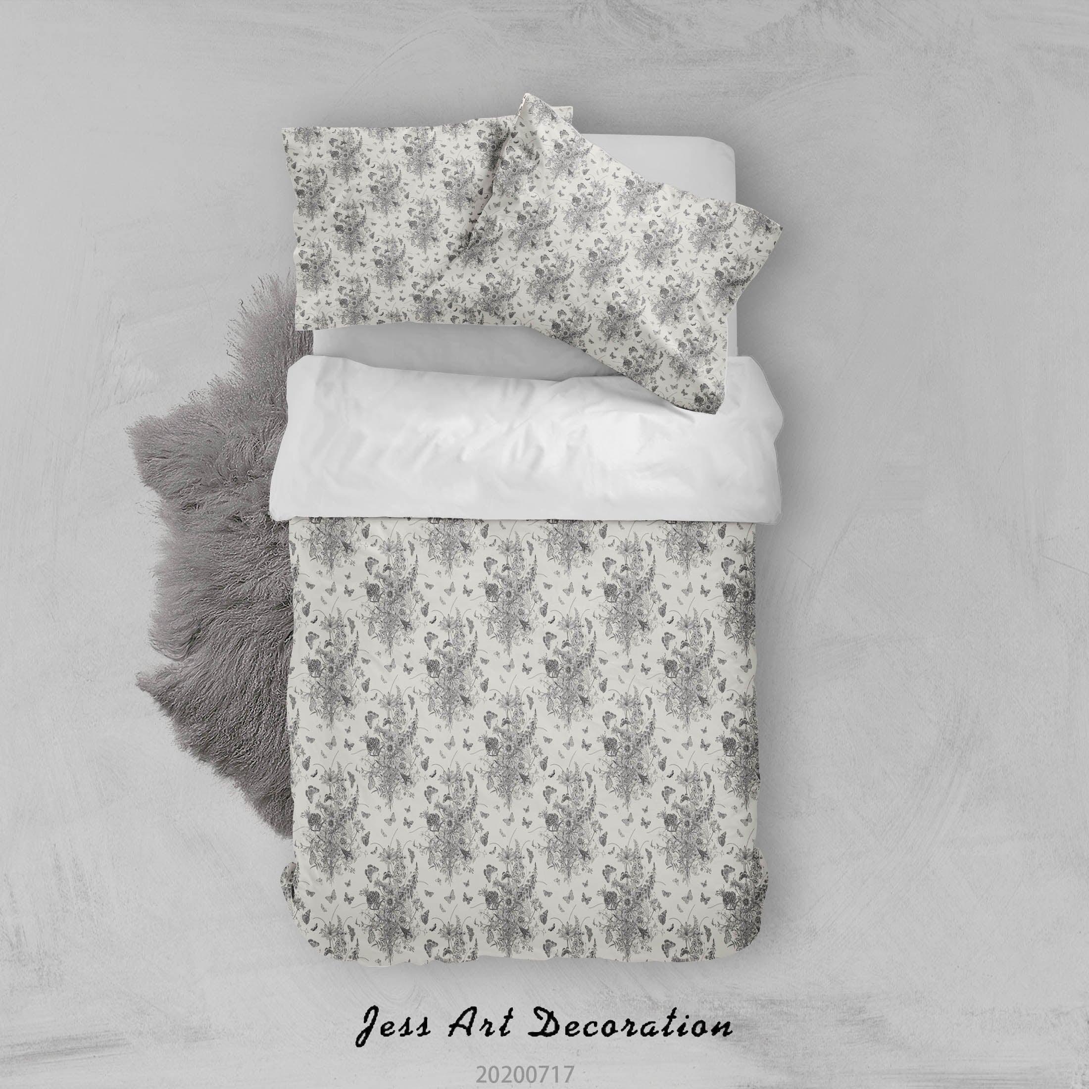 3D Vintage Floral Quilt Cover Set Bedding Set Duvet Cover Pillowcases WJ 1544- Jess Art Decoration