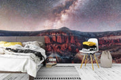 3D mountains starry sky wall mural wallpaper 10- Jess Art Decoration