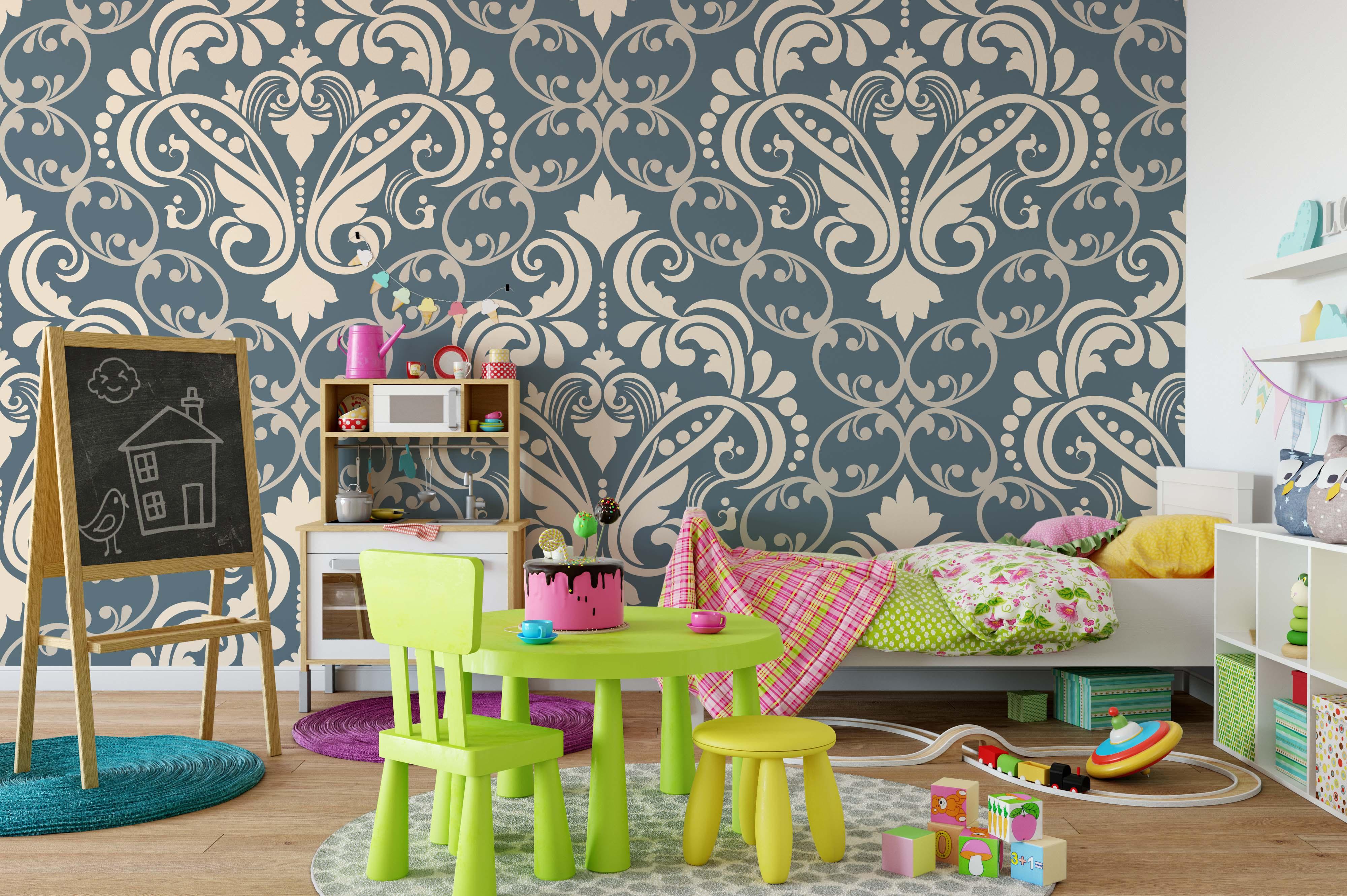 3D Grey Floral Pattern Wall Mural Wallpaper 19- Jess Art Decoration