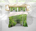 3D Wood Bridge Planting Quilt Cover Set Bedding Set Pillowcases 102- Jess Art Decoration