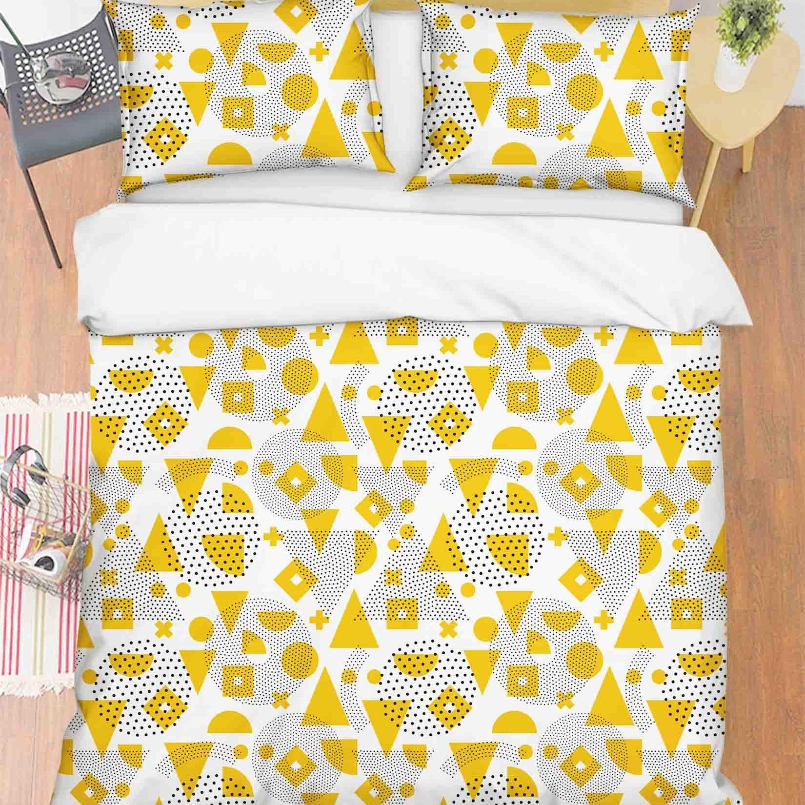 3D Abstract Geometric Pattern Quilt Cover Set Bedding Set Duvet Cover Pillowcases 15 LQH- Jess Art Decoration