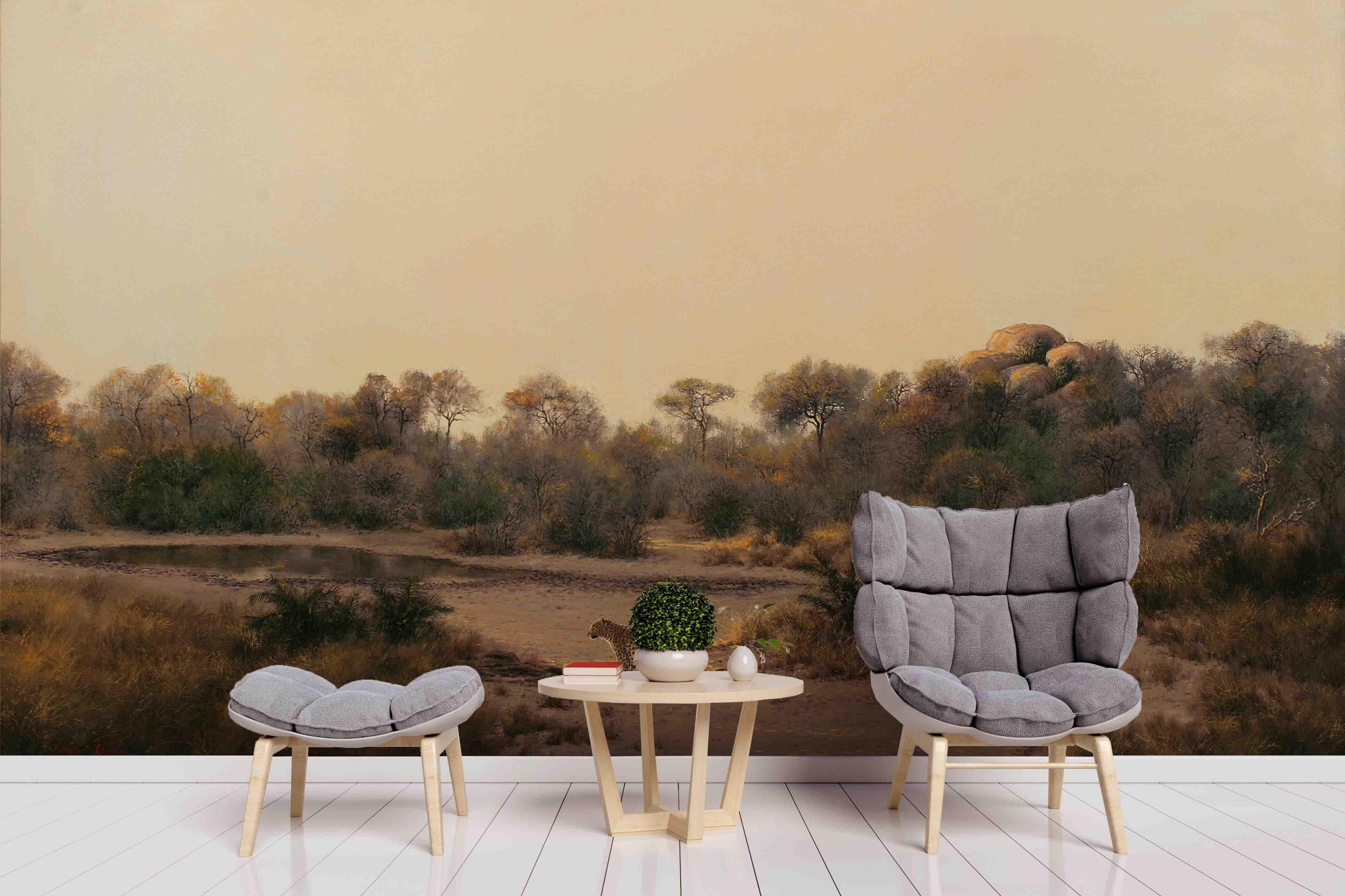 3D African Steppe Leopard Wall Mural Wallpaper 42- Jess Art Decoration