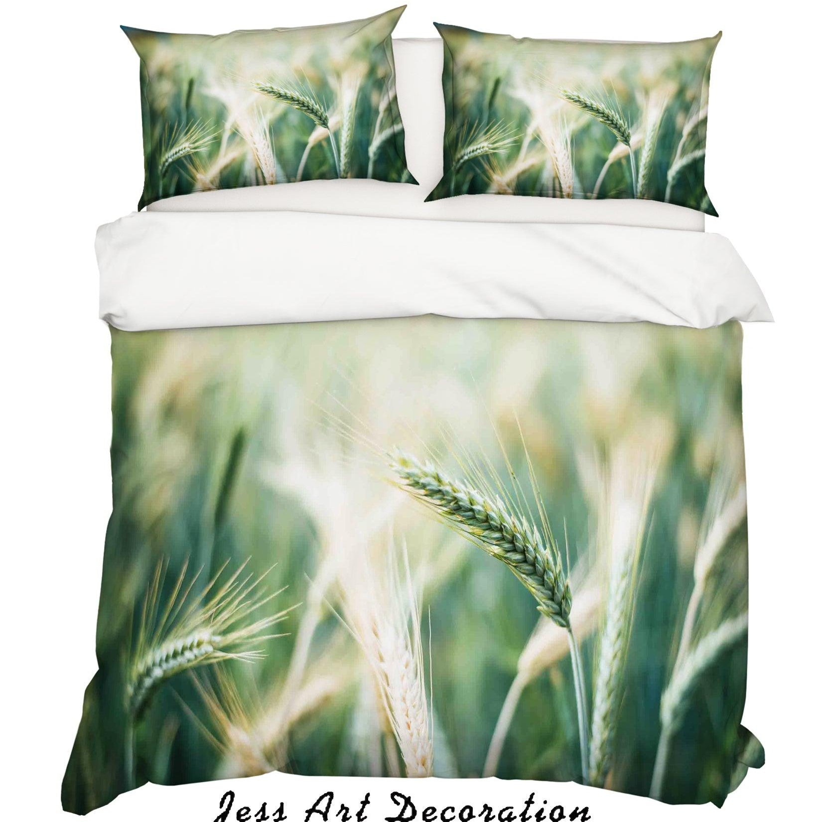 3D Wheat Ear Quilt Cover Set Bedding Set Pillowcasesn 44- Jess Art Decoration
