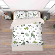 3D Dinosaur Pattern Green Quilt Cover Set Bedding Set Pillowcases 35- Jess Art Decoration