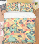3D Yellow Diamond Quilt Cover Set Bedding Set Pillowcases 246- Jess Art Decoration