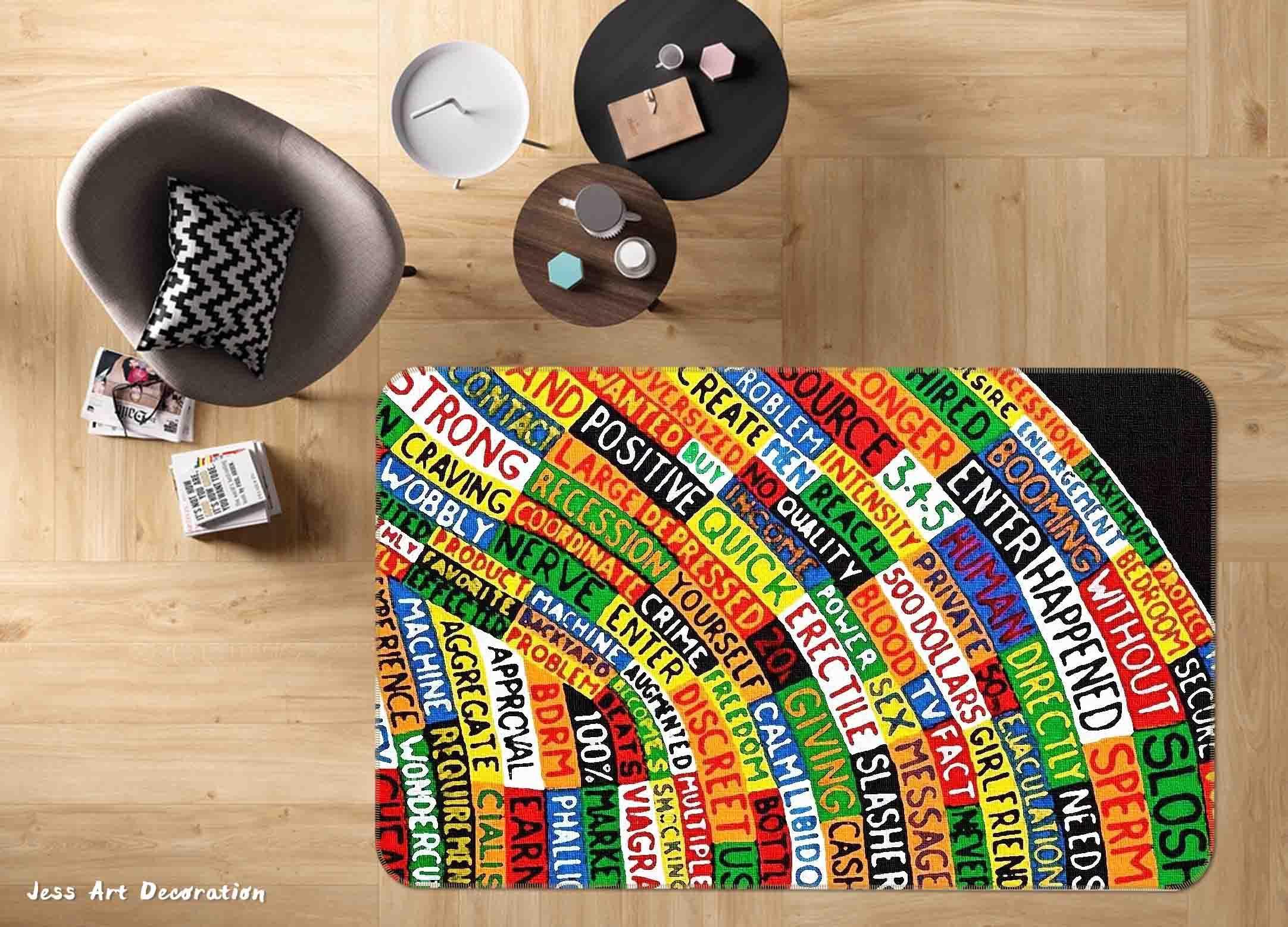 3D Rock Band Colour Non-Slip Rug Mat 170- Jess Art Decoration