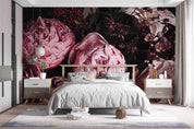 3D Vintage Pink Flowers Background Wall Mural Wallpaper GD 3547- Jess Art Decoration